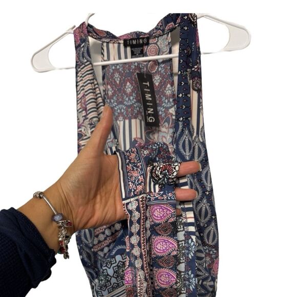 Timing Multicolor Patterned Cute Romper Medium - Picture 4 of 7